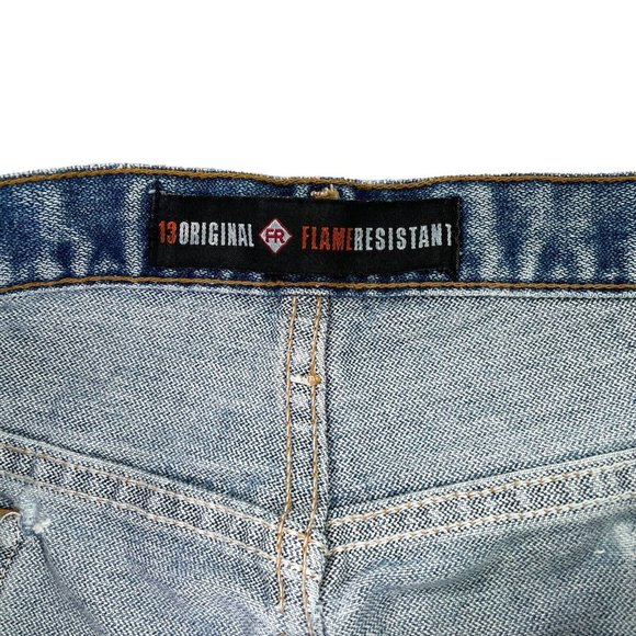 Wrangler FR13MMS Flame Resistant Original Fit Men's Jeans Size 40x30 Distressed - Picture 7 of 15